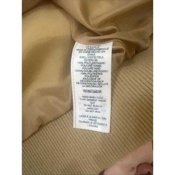 True Religion Varsity Patch Bomber Jacket Men Two Tone Beige/White SIZE Medium - Picture 13 of 13